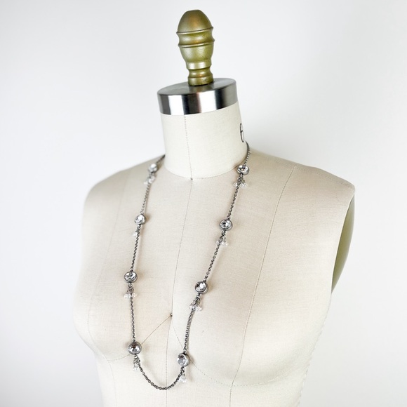 Ann Taylor • Rhinestone Opera Length Station Necklace - Picture 2 of 7
